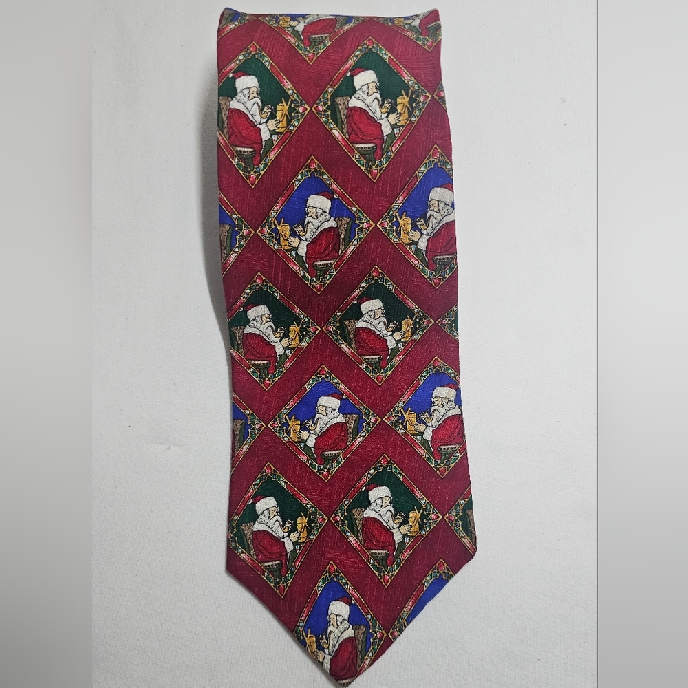 Festive Santa Claus Patterned Tie